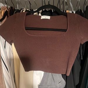 Brown crop top